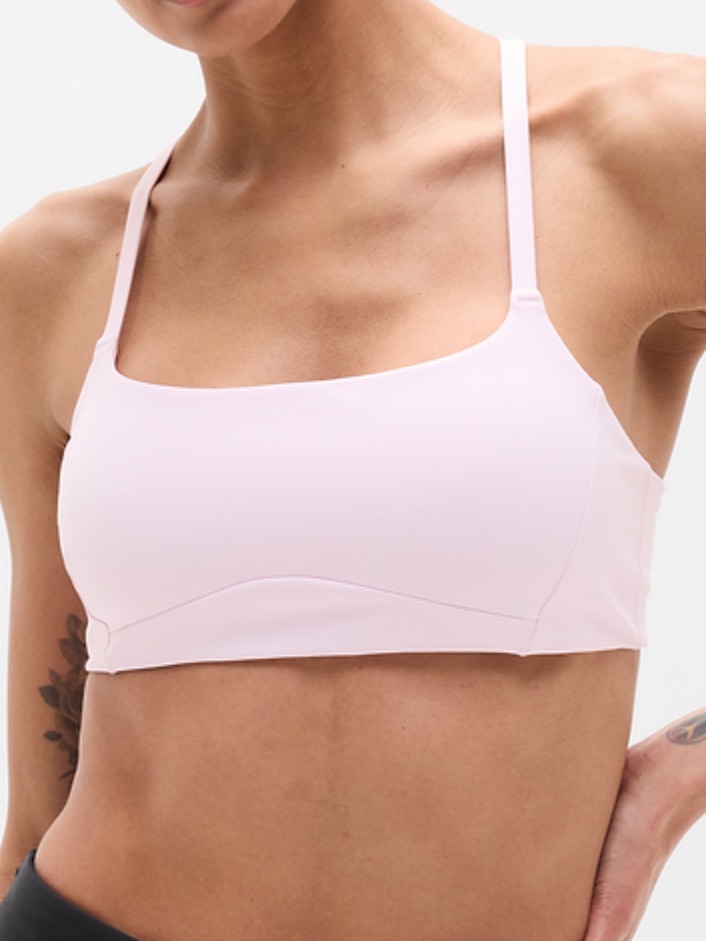 Athleta Blush Pink Square-Neck Sports Bra